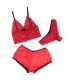 SUBBLIME 953898 CAMISaN DE SEDA Y ENCAJE PANTIES ROJO S M