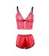 SUBBLIME 953898 CAMISaN DE SEDA Y ENCAJE PANTIES ROJO S M