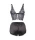 SUBBLIME 953911 CAMISaN DE SEDA Y ENCAJE PANTIES NEGRO S M