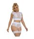 SUBBLIME 954031 SUJETADOR PANTIES CON LIGUERO BLANCO S M