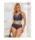 SUBBLIME 954062 SUJETADOR PANTIES ENCAJE AZUL S M