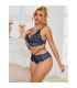 SUBBLIME 954079 SUJETADOR PANTIES ENCAJE AZUL L XL