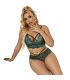 SUBBLIME 954086 SUJETADOR PANTIES ENCAJE VERDE S M