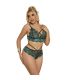 SUBBLIME 954086 SUJETADOR PANTIES ENCAJE VERDE S M