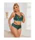 SUBBLIME 954086 SUJETADOR PANTIES ENCAJE VERDE S M