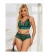 SUBBLIME 954086 SUJETADOR PANTIES ENCAJE VERDE S M