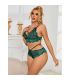 SUBBLIME 954086 SUJETADOR PANTIES ENCAJE VERDE S M