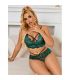 SUBBLIME 954086 SUJETADOR PANTIES ENCAJE VERDE S M