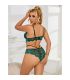 SUBBLIME 954086 SUJETADOR PANTIES ENCAJE VERDE S M