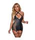 SUBBLIME 954444 VESTIDO SEXY DE REJILLA CUERO NEGRO S M