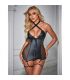 SUBBLIME 954444 VESTIDO SEXY DE REJILLA CUERO NEGRO S M