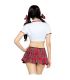 LEG AVENUE DISFRAZ MISS COLEGIALA CLaSICO ROJO BLANCO S M