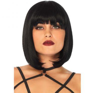 LEG AVENUE PELUCA CORTA DE CORTE BOB NATURAL NEGRO