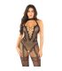 LEG AVENUE BODYSTOCKING CROTCHLESS DE REJILLA NEGRO TALLA aNICA