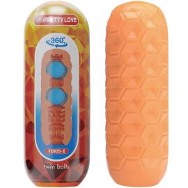 PRETTY LOVE TWIN BALLS MASTURBADOR MASCULINO NARANJA