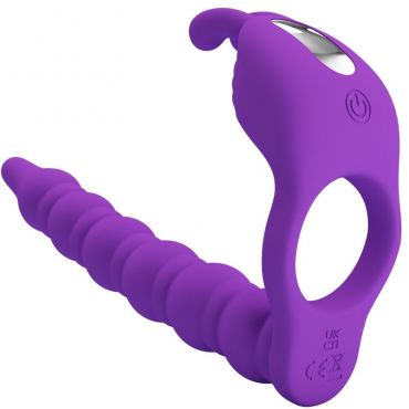 PRETTY LOVE BLACKNEY ANILLO PENE CON PLUG VIBRADOR LILA