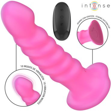 INTENSE CINDY VIBRADOR TALLA L DISEaO EN ESPIRAL 10 VIBRACIONES ROSA CONTROL REMOTO