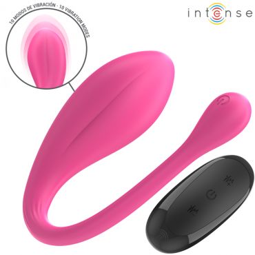 INTENSE JANICE VIBRADOR U DOBLE ESTIMULACIaN 10 VIBRACIONES ROSA CONTROL REMOTO