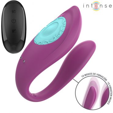 INTENSE ANNIE ESTIMULADOR VIBRADOR FORMA DE U MORADO CONTROL REMOTO