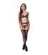 LIVCO CORSETTI FASHION KEILA LC 20245 SUJETADOR LIGUERO PANTY NEGRO S M