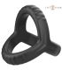 INTENSE CARSON ANILLO DOBLE PARA PENE SILICONA NEGRO MODELO 4