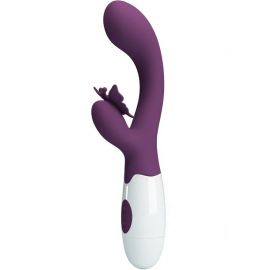 PRETTY LOVE BUTTERFLY KISS VIBRADOR RABBIT ESTIMULADOR PUNTO G MORADO