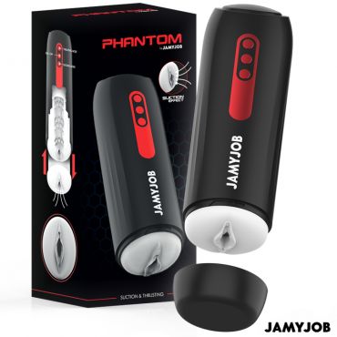 JAMYJOB PHANTOM MASTURBADOR VAGINA AUTOMaTICO 5 MODOS SUCCIaN Y EMPUJE