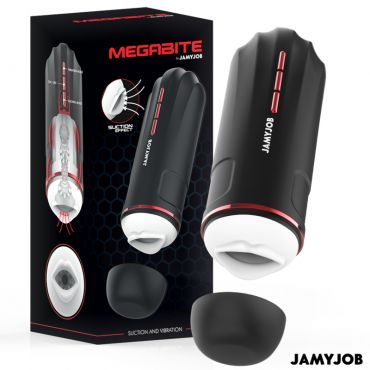 JAMYJOB MEGABITE MASTURBADOR BOCA AUTOMaTICO 5 MODOS SUCCIaN Y VIBRACIaN