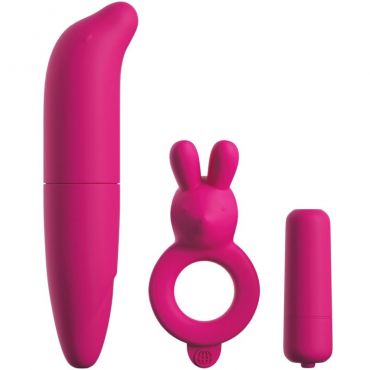 CLASSIX KIT PARA PAREJAS CON ANILLO BALA Y ESTIMULADOR ROSA