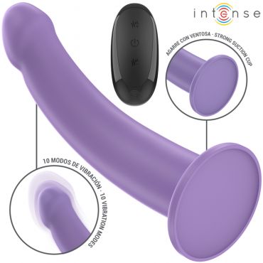 INTENSE EDDIE VIBRADOR 175 CM 10 VIBRACIONES MORADO CONTROL REMOTO