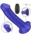 INTENSE - VICTORIA VIBRADOR CON VENTOSA 10 VIBRACIONES AZUL OSCURO CONTROL REMOTO