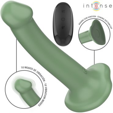 INTENSE BECCA VIBRADOR CON VENTOSA 10 VIBRACIONES VERDE CONTROL REMOTO