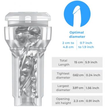 KIIROO FEEL POCKET STROKER CRYSTAL BY KIIROO TRANSPARENTE